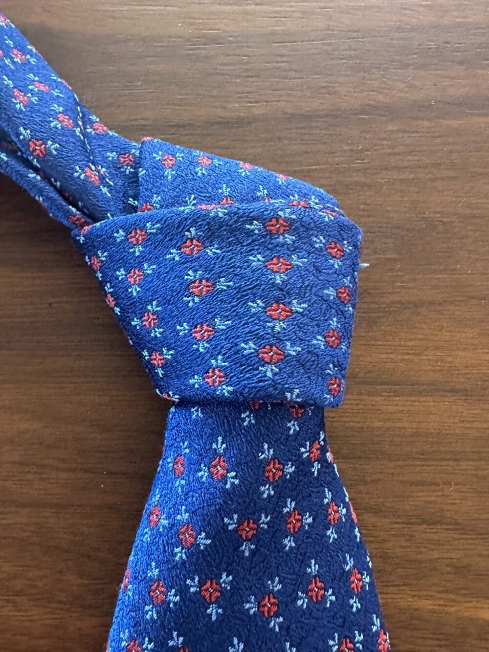 Thomas Pink Blue Red Floral Silk Tie